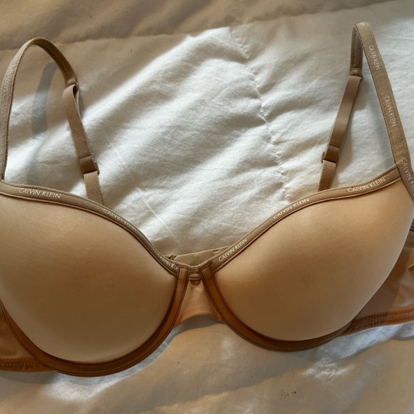 2 for 1-item. Calvin Klein-Sheer Lightly Lined Demi Bra 36B excellent condition. - Picture 1 of 3